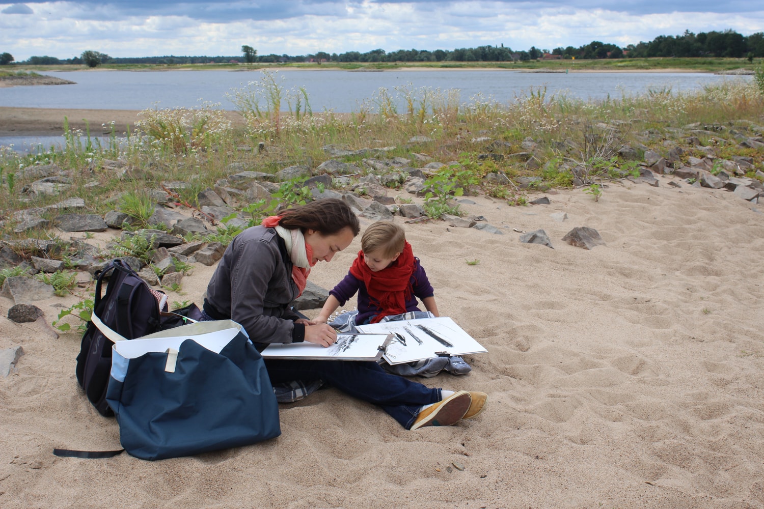 Sommerakademie an der Elbe 2019: Zeichnen und Malen in der Natur
